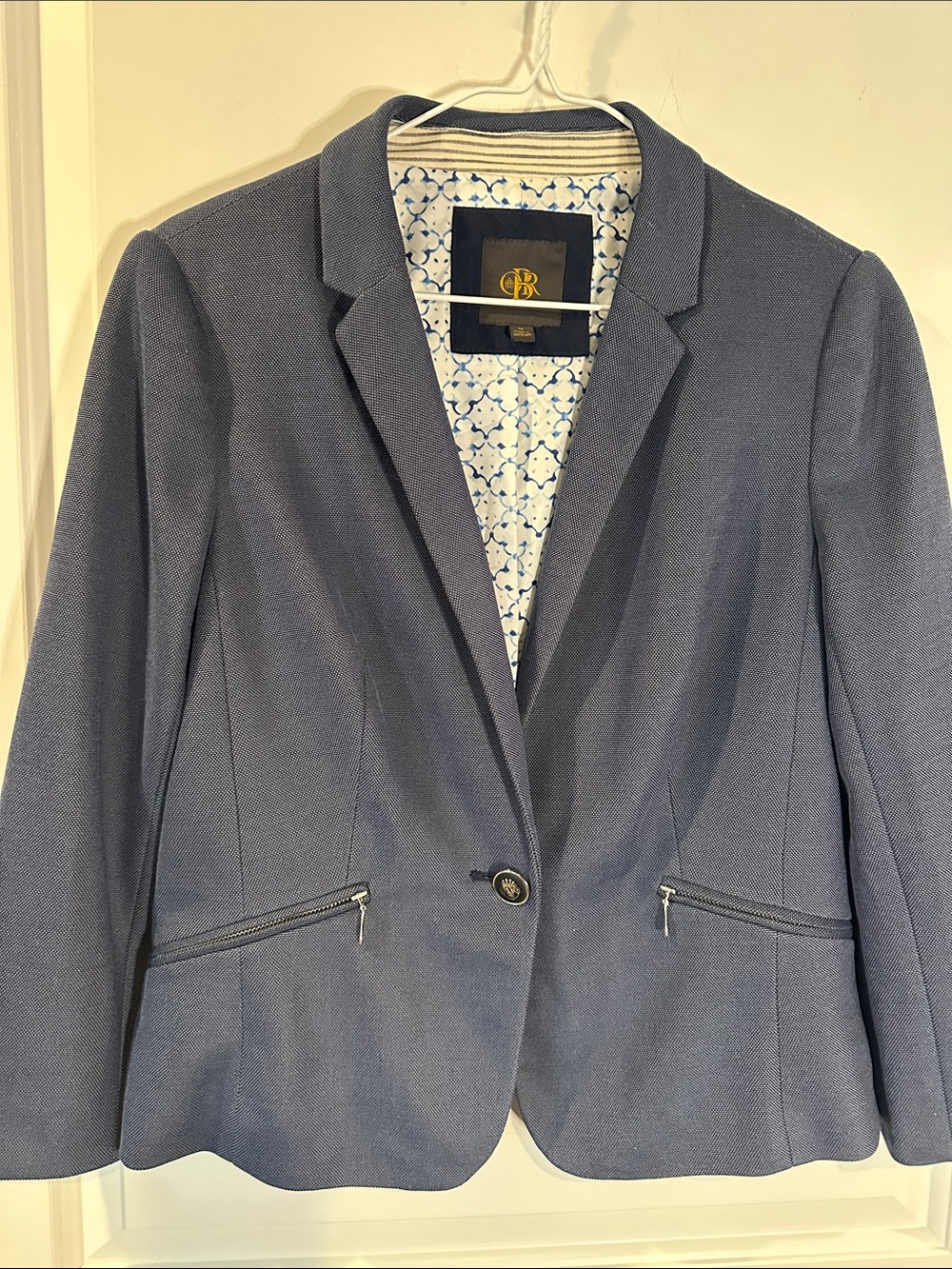 CBR Women's Slate Blue Single-Button Blazer